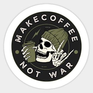 Make Coffee Not War Sticker